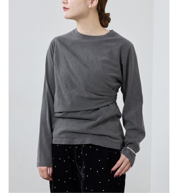 IENA「ywy/ワイワイ 別注 TUCK DRAPE TOPS EX カットソー TUCK DRP VNTG」|Tシャツ・カットソー|