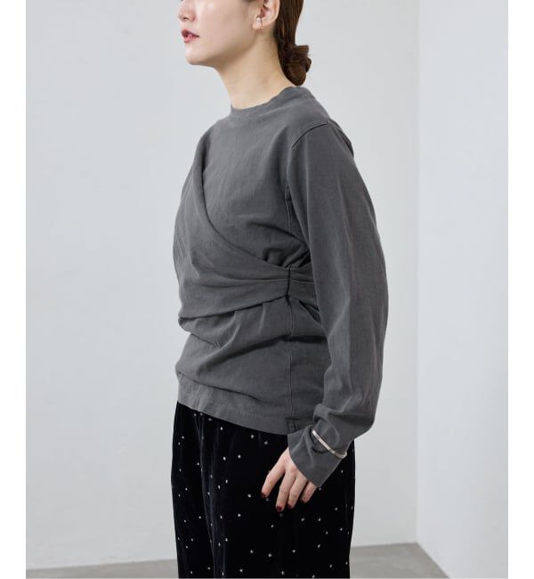 IENA「ywy/ワイワイ 別注 TUCK DRAPE TOPS EX カットソー TUCK DRP VNTG」|Tシャツ・カットソー|