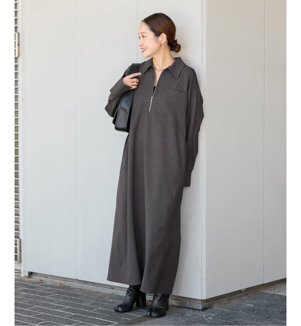 JOURNAL STANDARD「《追加予約》ウーリッシュツイルハーフジップワンピース」|ワンピース|