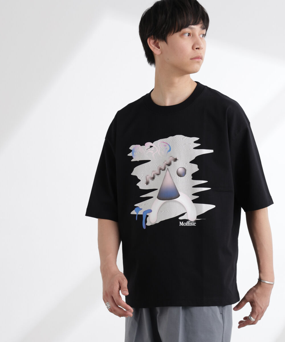 NANO universe「「MOFFISIE」1.0オリジナルプリント Tシャツ 半袖」|Tシャツ・カットソー|