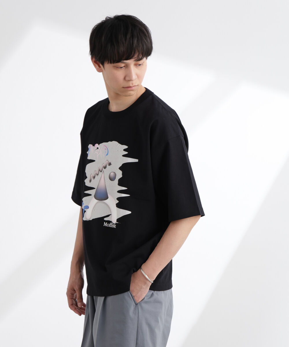 NANO universe「「MOFFISIE」1.0オリジナルプリント Tシャツ 半袖」|Tシャツ・カットソー|