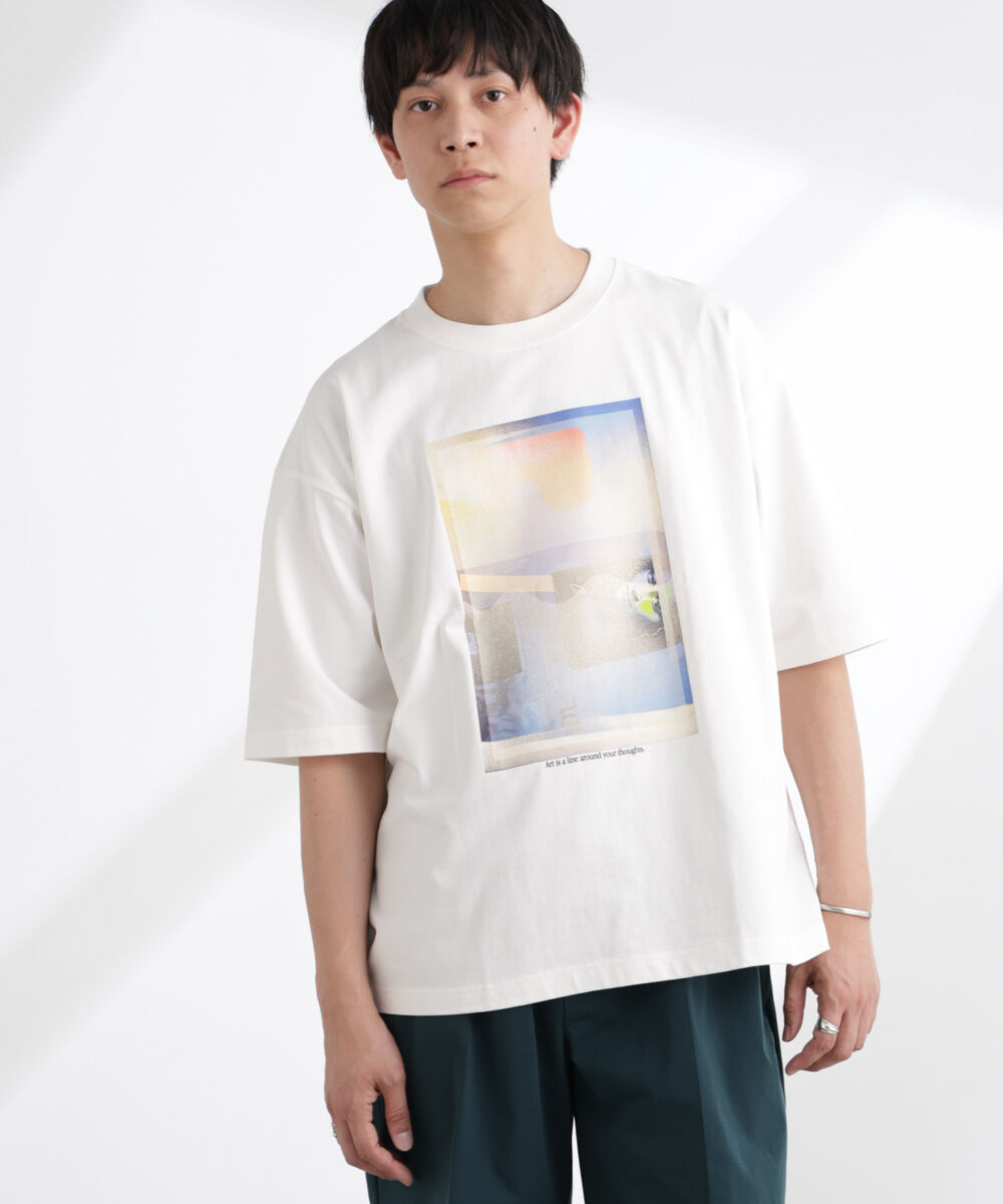 NANO universe「「MOFFISIE」1.0オリジナルプリント Tシャツ 半袖」|Tシャツ・カットソー|