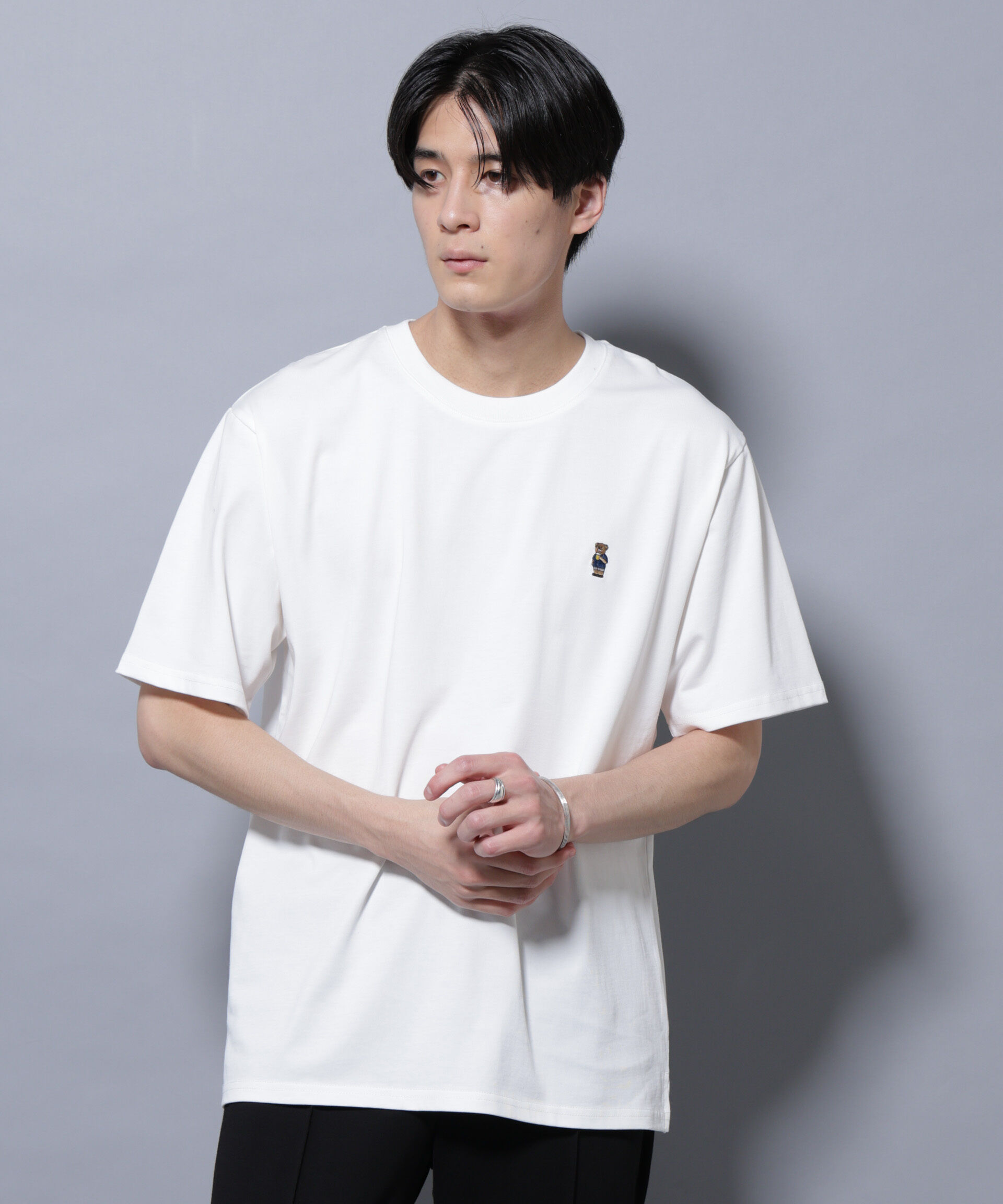 NANO universe「ナノベアTシャツ 半袖 夏服Ver.2」|Tシャツ・カットソー|パターン1