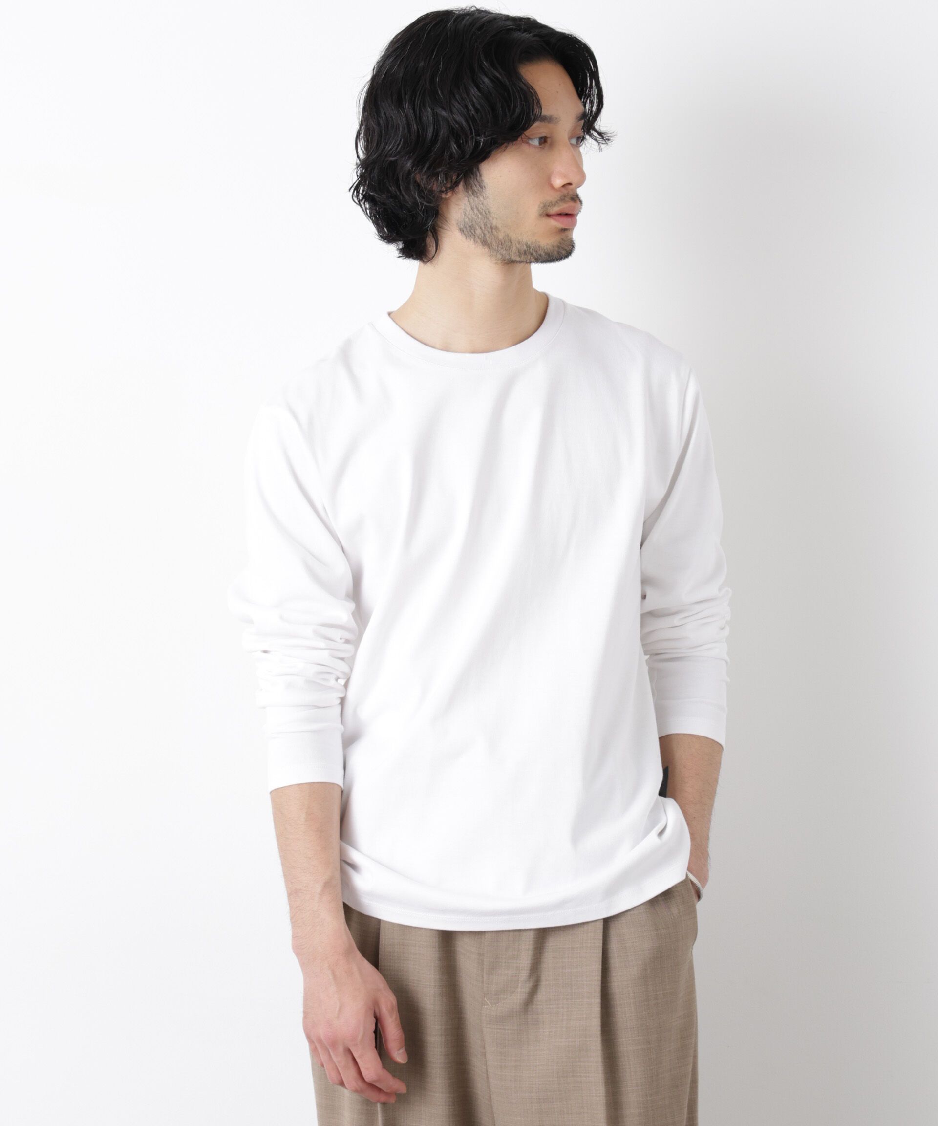 NANO universe「Anti Soaked(R)汗染み防止 クルーネックTシャツ」|Tシャツ・カットソー|
