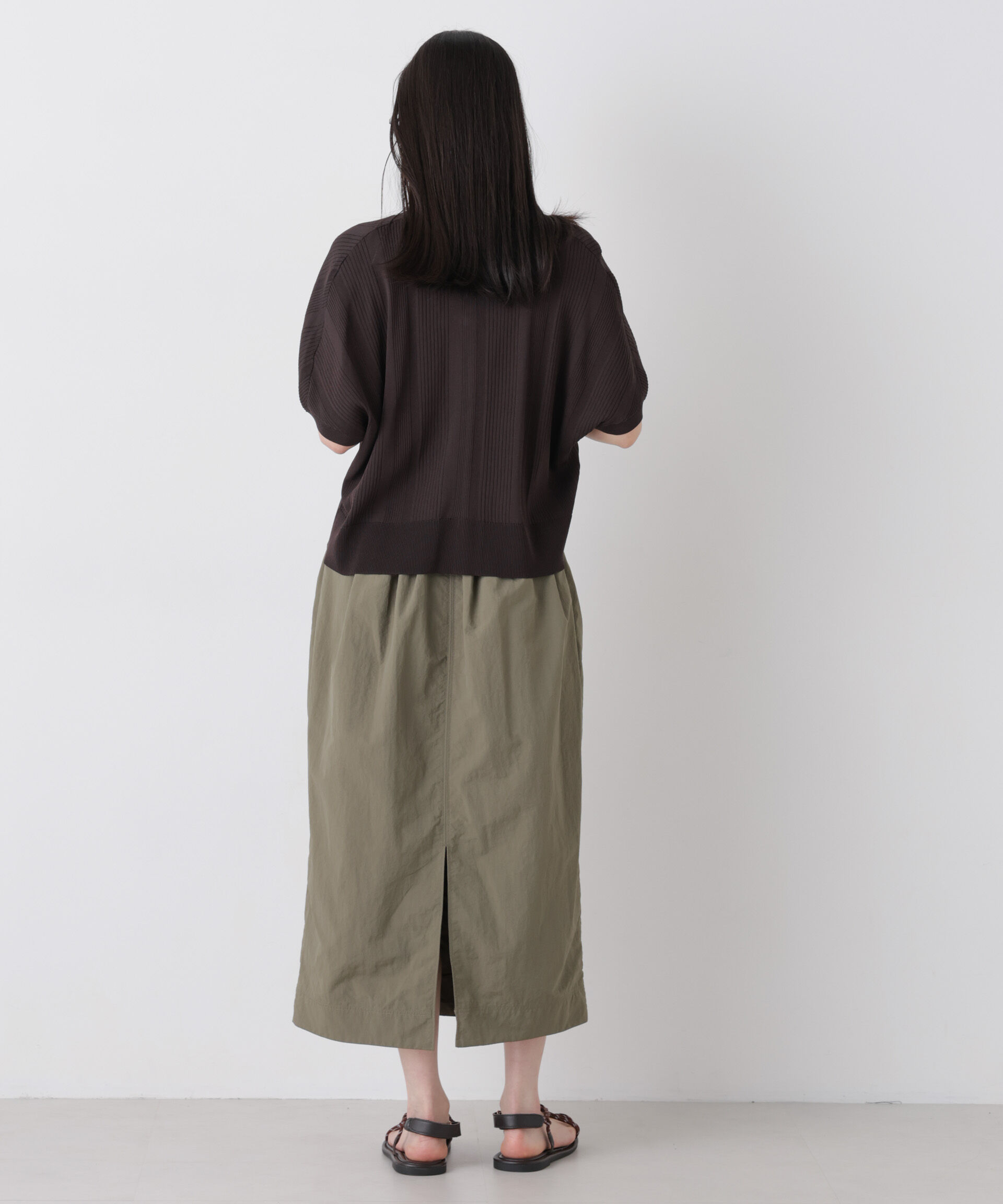 NANO universe「SUMMER VEIL KNIT ジップカーディガン」|ニット・セーター|