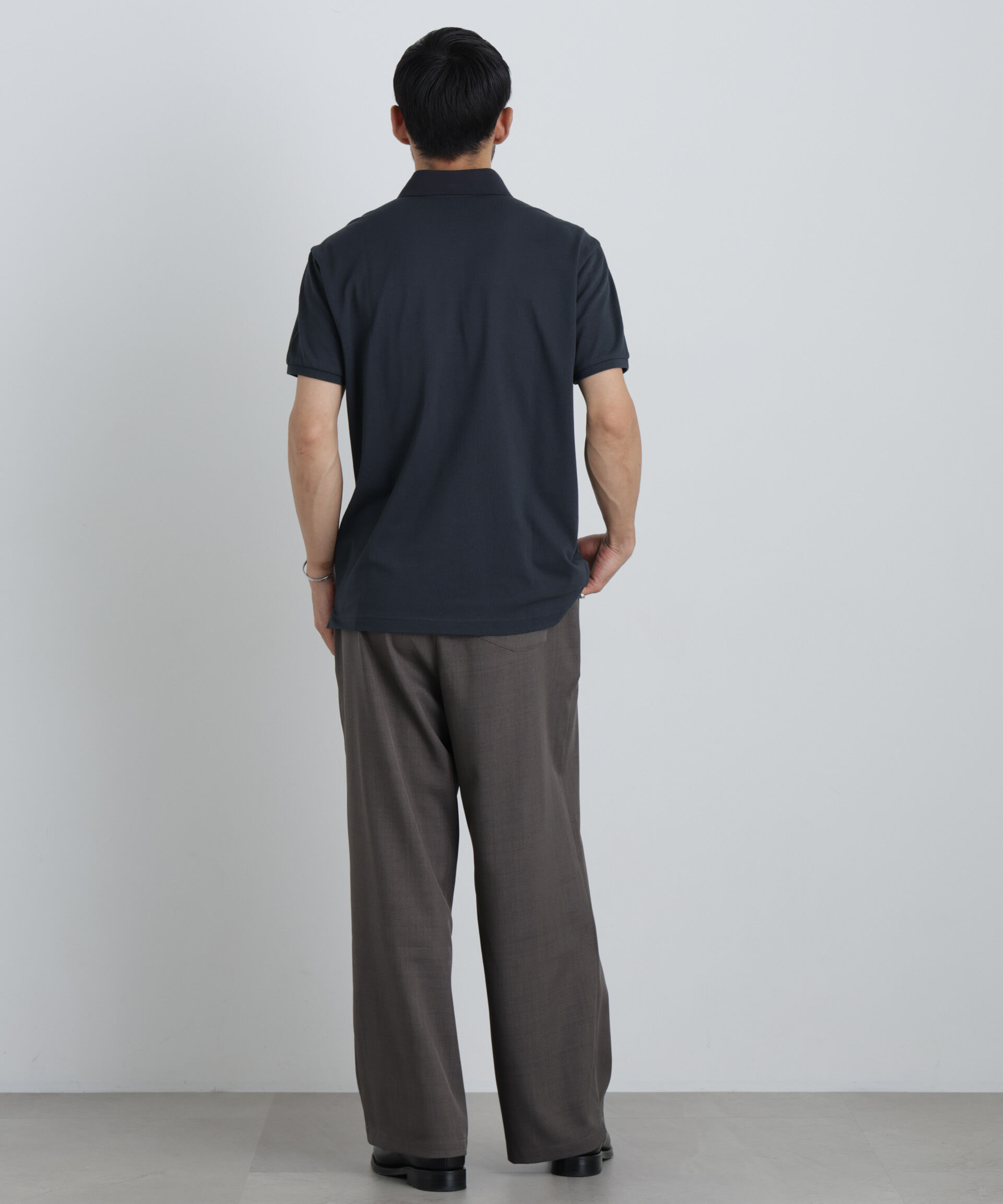 NANO universe「ナノファイン 比翼ポロ 半袖」|Tシャツ・カットソー|