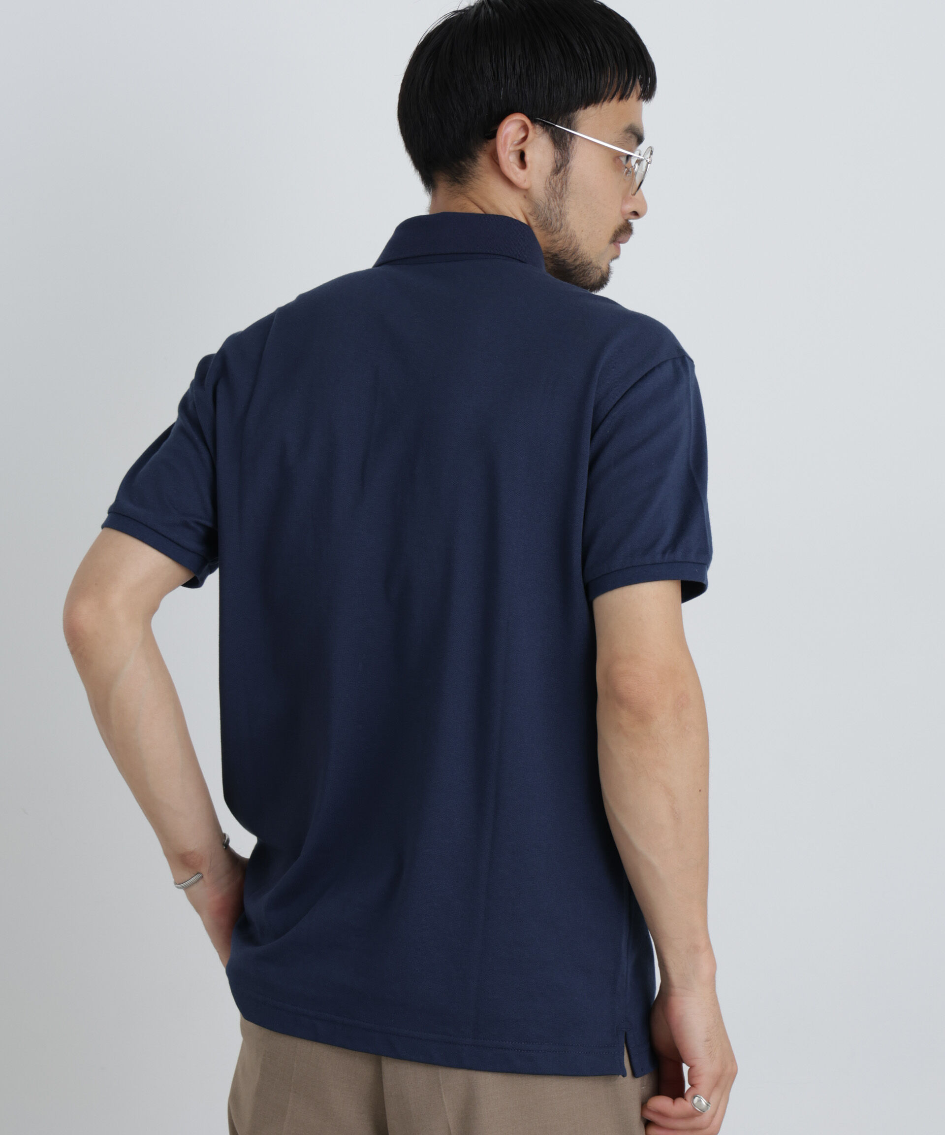 NANO universe「ナノファイン 比翼ポロ 半袖」|Tシャツ・カットソー|
