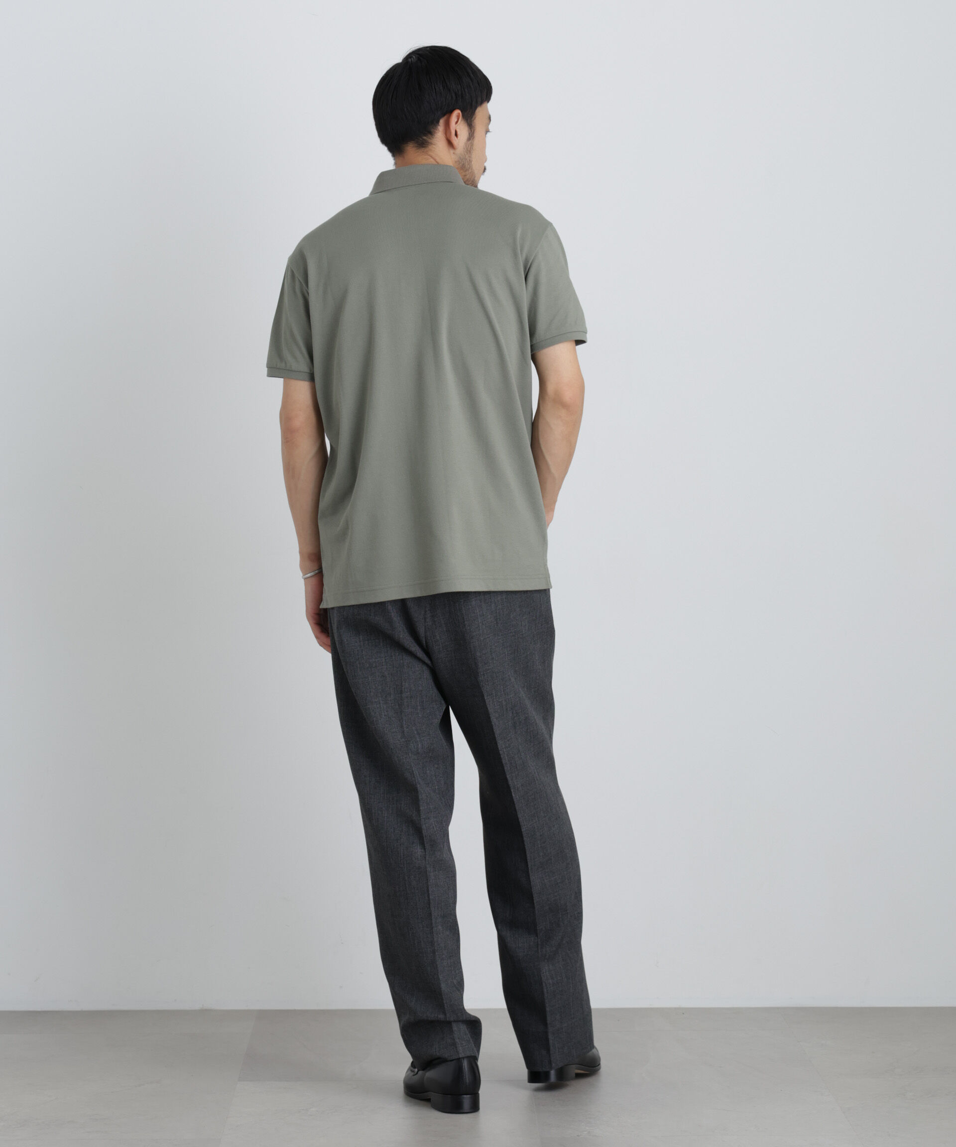NANO universe「ナノファイン 比翼ポロ 半袖」|Tシャツ・カットソー|