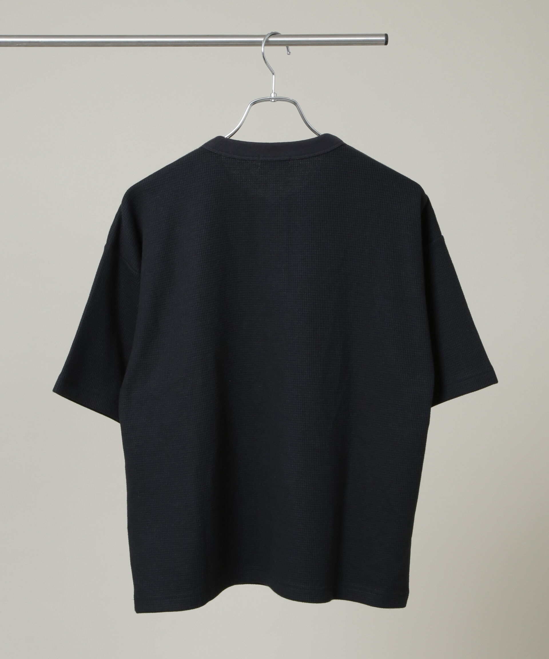NANO universe「NORMANBROS/ショート丈ワッフルヘンリーネックTシャツ 半袖」|Tシャツ・カットソー|