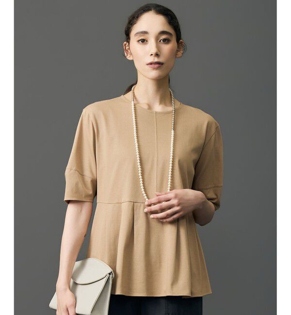 自由区「【一部店舗＆WEB限定】ペプラム Tシャツ」|Tシャツ・カットソー|ベージュ