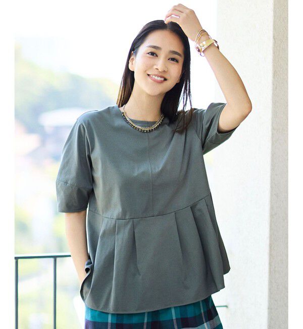 自由区「【一部店舗＆WEB限定】ペプラム Tシャツ」|Tシャツ・カットソー|カーキ