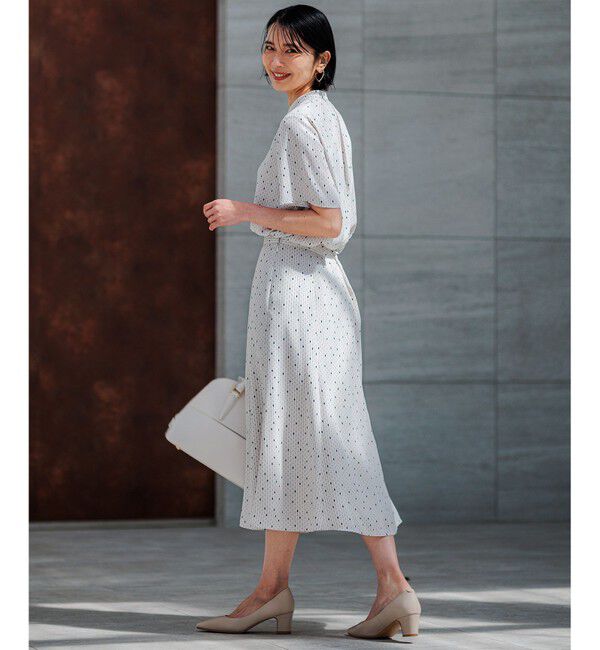 23区「【洗える】バックサテンアムンゼンレユールダイヤプリント スカート」|スカート|