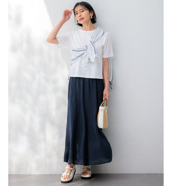23区「【GLOW8月号掲載/接触冷感】半袖 クロップド IT TEE」|Tシャツ・カットソー|