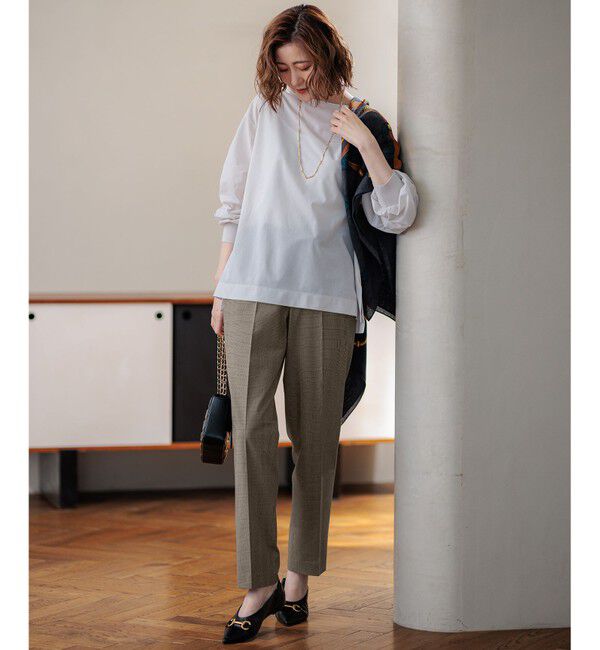 23区「【洗える】クリアトリコットジャージー ボートネック カットソー」|Tシャツ・カットソー|