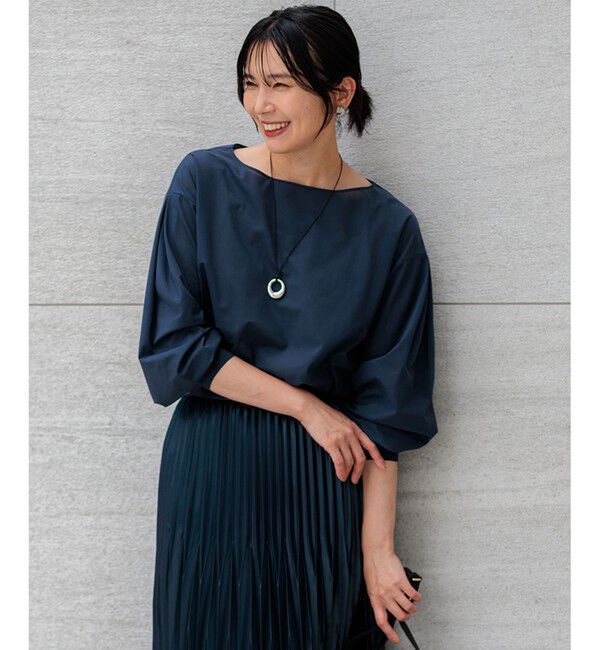 23区「【洗える】クリアトリコットジャージー ボートネック カットソー」|Tシャツ・カットソー|ｸﾞﾚｲｯｼ