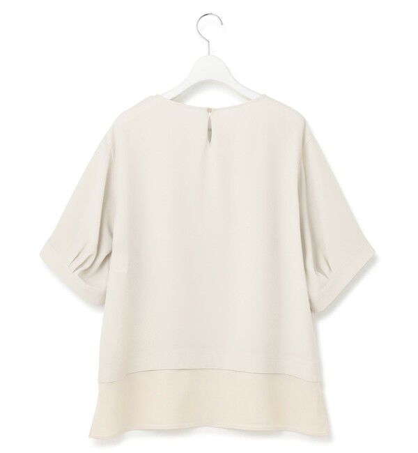 23区「【洗える】ストレッチジョーゼット ラウンドネック カットソー」|Tシャツ・カットソー|