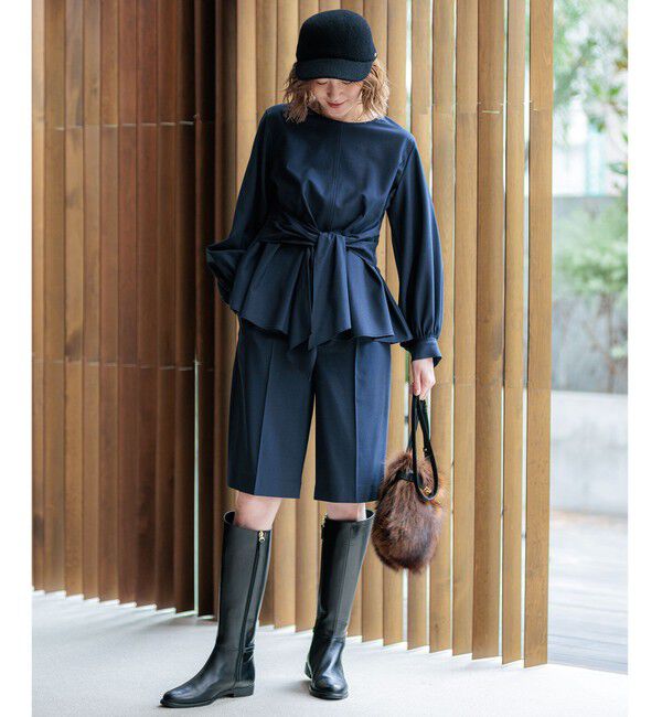 23区「【CLASSY.10月号掲載/洗える】TWマットクロス ペプラム ブラウス」|シャツ・ブラウス|