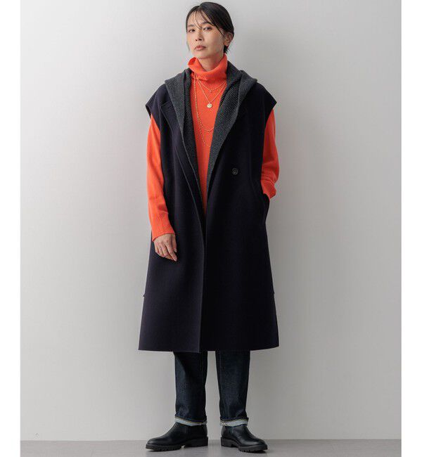 23区「【洗える】カシミヤブレンド フーディ ストール」|ストール|