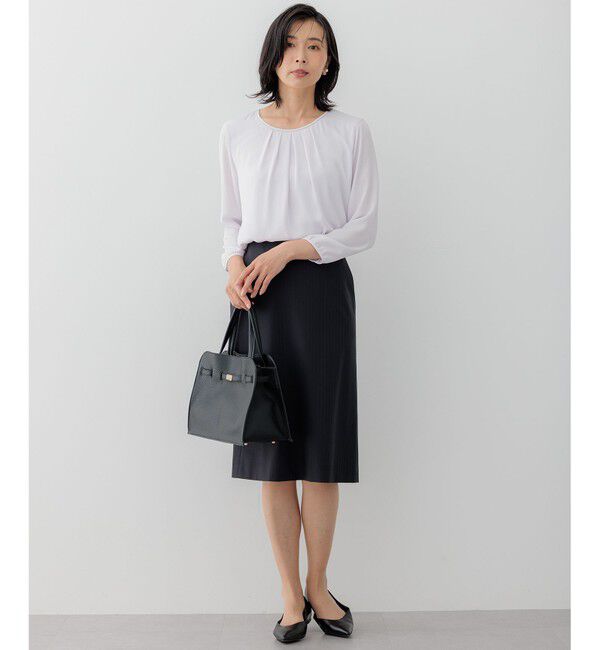 23区「【洗える】シルキーデシン ボールチェーン カットソー」|Tシャツ・カットソー|