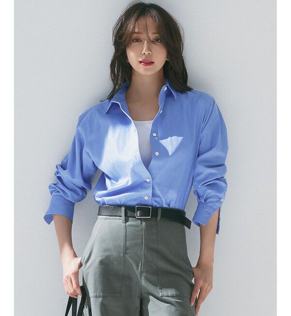 23区「【CLASSY.5月号掲載/洗える】CANCLINI ベーシック シャツ」|シャツ・ブラウス|サックス系