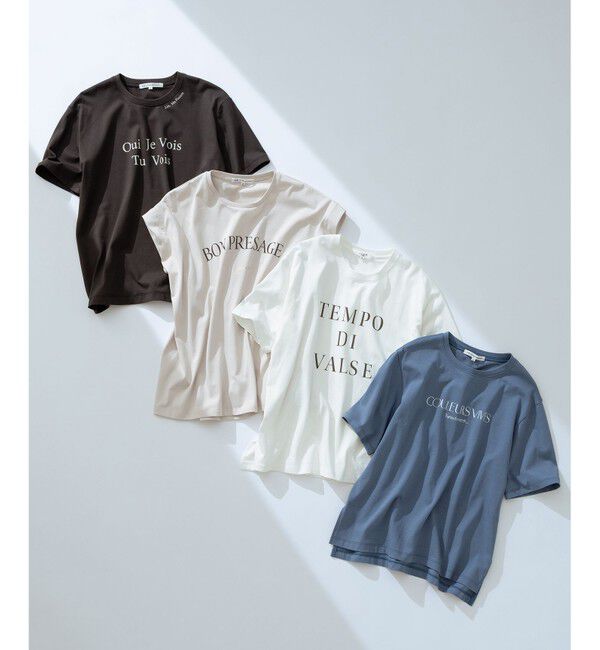23区「【SLOW/一部店舗限定】MVSコットン  ロゴTシャツ」|Tシャツ・カットソー|