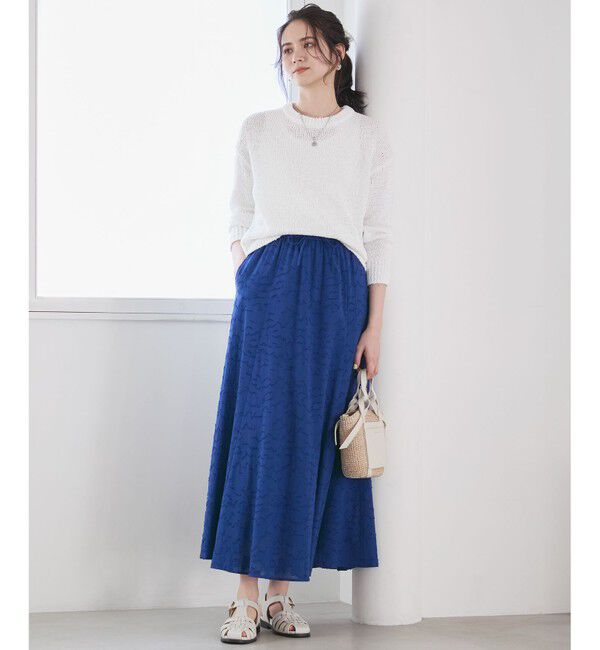 23区「【SLOW/一部店舗限定】リボンヤーン クルーネック ニット」|ニット・セーター|