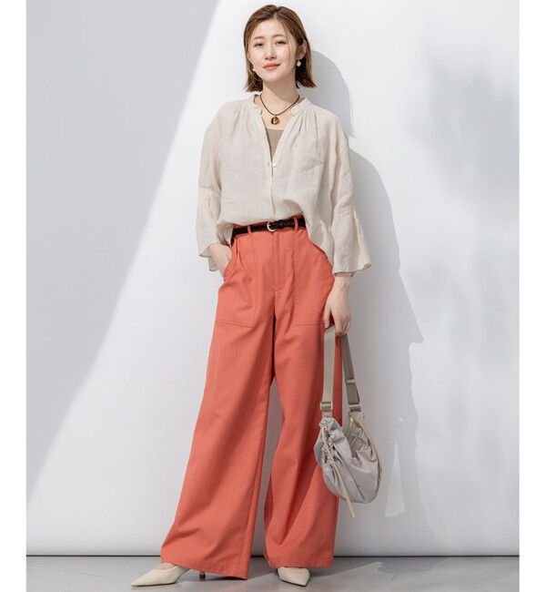 23区「【洗える】LIBECO タックスリーブ シャツ」|シャツ・ブラウス|