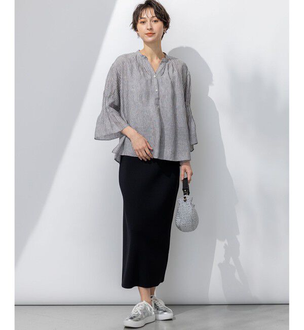 23区「【洗える】LIBECO タックスリーブ シャツ」|シャツ・ブラウス|