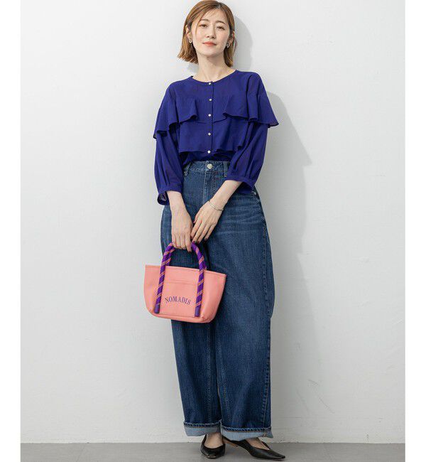 23区「【Oggi9月号掲載/洗える】クリアトリコットジャージー フリルデザイン カットソー」|Tシャツ・カットソー|