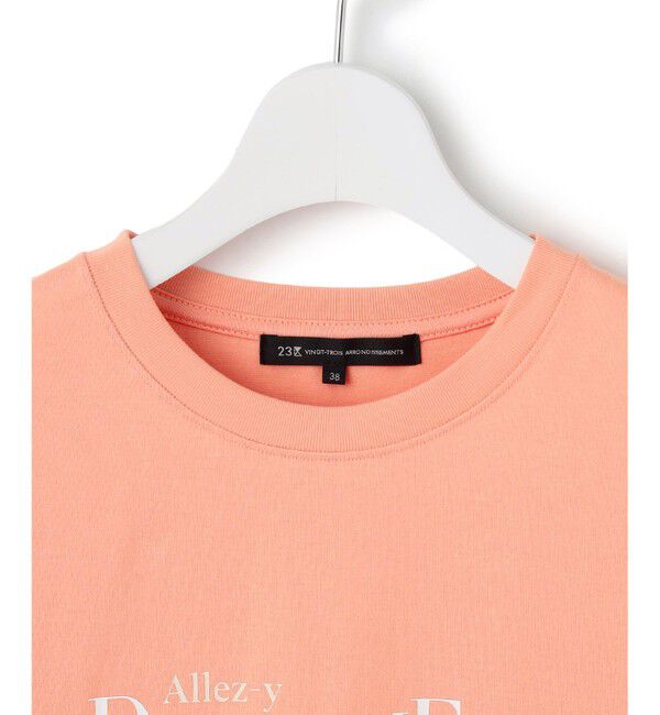 23区「【洗える】ロゴプリント コットン Tシャツ」|Tシャツ・カットソー|