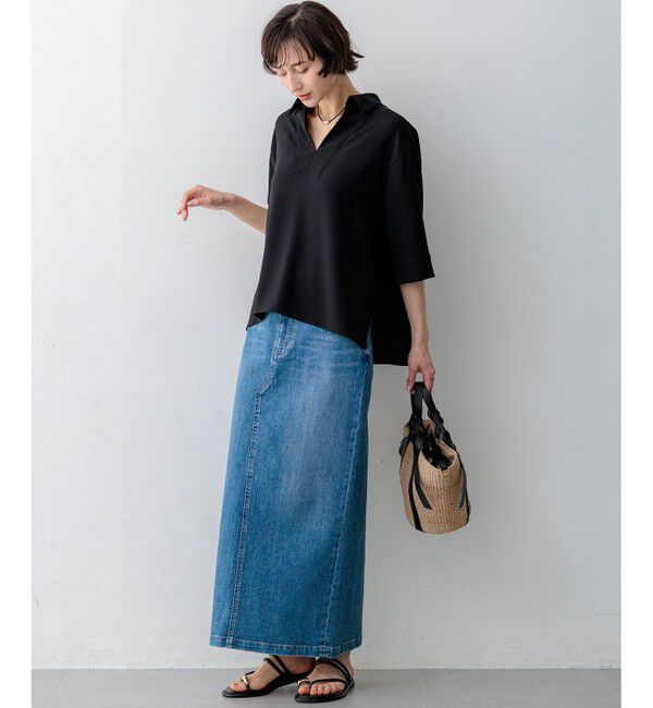 23区「【CLASSY.掲載】ストレッチジョーゼット スキッパー ブラウス」|シャツ・ブラウス|