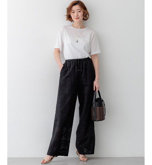 23区「【見上愛さん着用/CanCam掲載】シアーコンフォート クルーネック Tシャツ」|Tシャツ・カットソー|