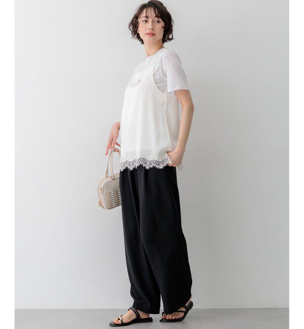 23区「【見上愛さん着用/CanCam掲載】シアーコンフォート クルーネック Tシャツ」|Tシャツ・カットソー|