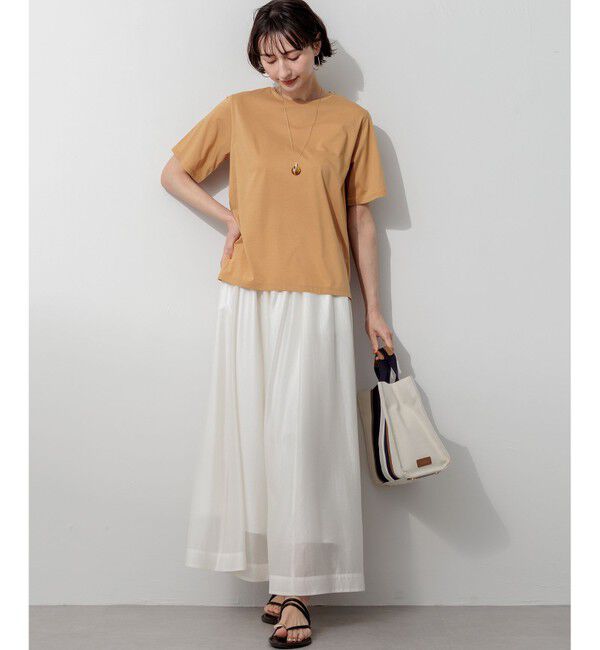 23区「【見上愛さん着用/CanCam掲載】シアーコンフォート クルーネック Tシャツ」|Tシャツ・カットソー|