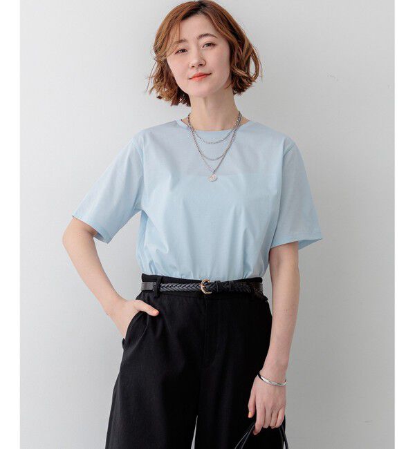 23区「【見上愛さん着用/CanCam掲載】シアーコンフォート クルーネック Tシャツ」|Tシャツ・カットソー|ｽｶｲﾌﾞﾙ
