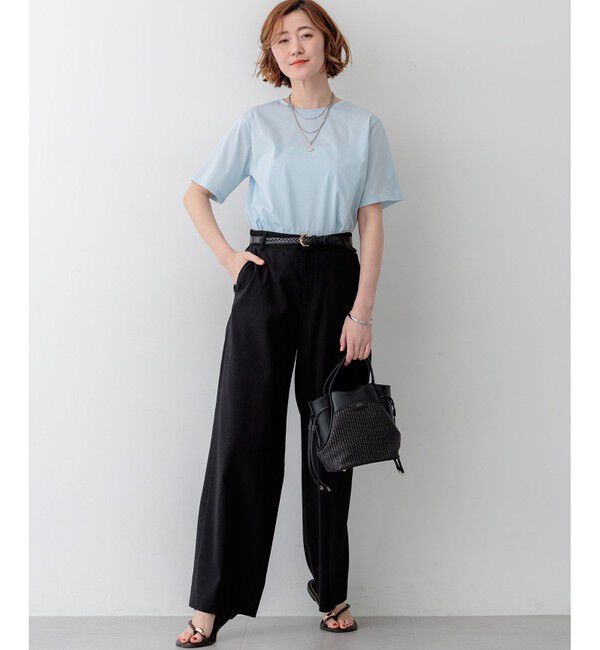 23区「【見上愛さん着用/CanCam掲載】シアーコンフォート クルーネック Tシャツ」|Tシャツ・カットソー|