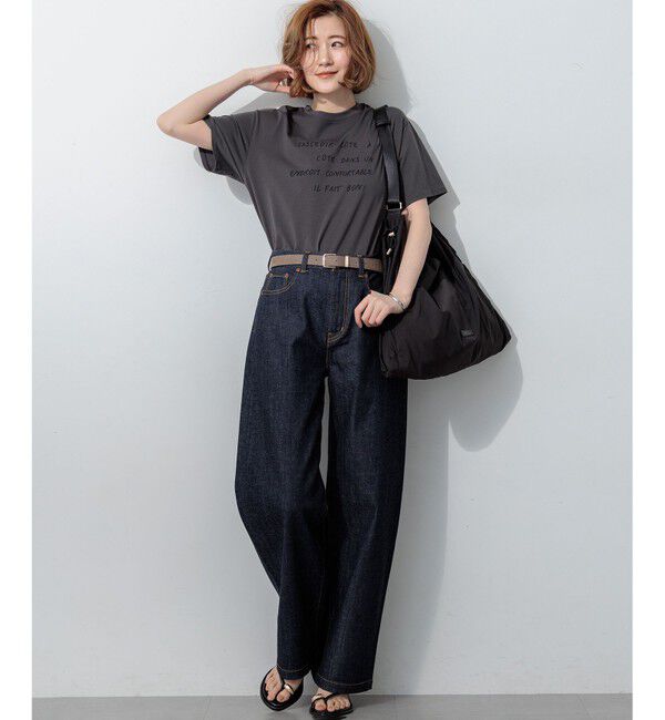 23区「リラクシーシルエット メッセージ ロゴTシャツ」|Tシャツ・カットソー|