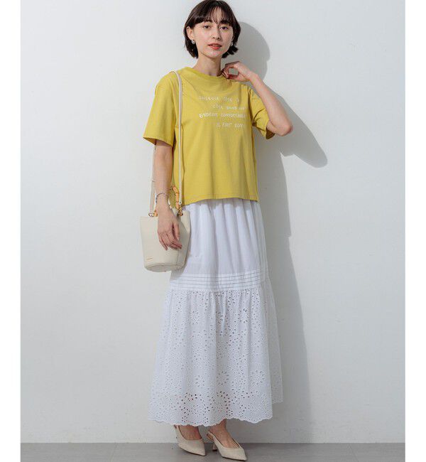 23区「リラクシーシルエット メッセージ ロゴTシャツ」|Tシャツ・カットソー|