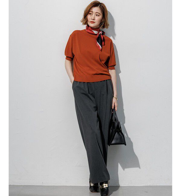 23区「【CLASSY.掲載】セミマットフリゼ リラクシー ニット Tシャツ」|ニット・セーター|