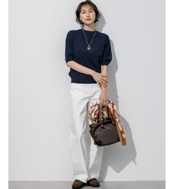 23区「【CLASSY.掲載】セミマットフリゼ リラクシー ニット Tシャツ」|ニット・セーター|