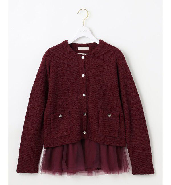 ANY SIS「【2SET】チュールインナー ツイン」|カーディガン|