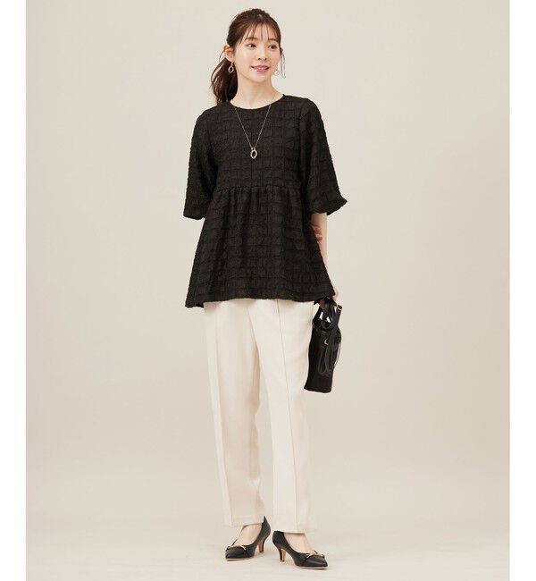 ANY SIS「【洗える】ワッフルライクフクレジャカード チュニック」|Tシャツ・カットソー|