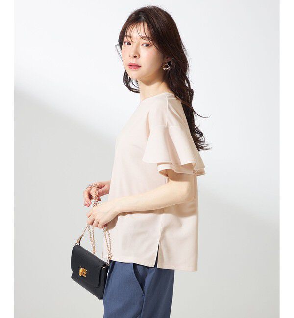 ANY SIS「【前後着用・UVケア・洗える】2WAYジョーゼットジャージーフリル カットソー」|Tシャツ・カットソー|ｱｲﾎﾞﾘｰ