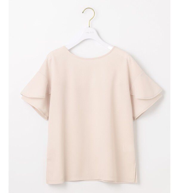 ANY SIS「【前後着用・UVケア・洗える】2WAYジョーゼットジャージーフリル カットソー」|Tシャツ・カットソー|