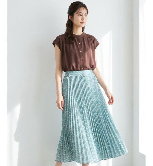 ANY SIS「【接触冷感・UVカット・洗える】ハイストレッチスムース2WAY ブラウス」|シャツ・ブラウス|