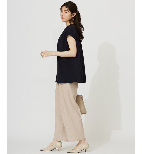 ANY SIS「【接触冷感・UVカット・洗える】ハイストレッチスムース2WAY ブラウス」|シャツ・ブラウス|