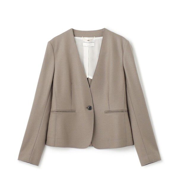 BEIGE,「【L-size】CORBY / ノーカラージャケット」|ノーカラージャケット|