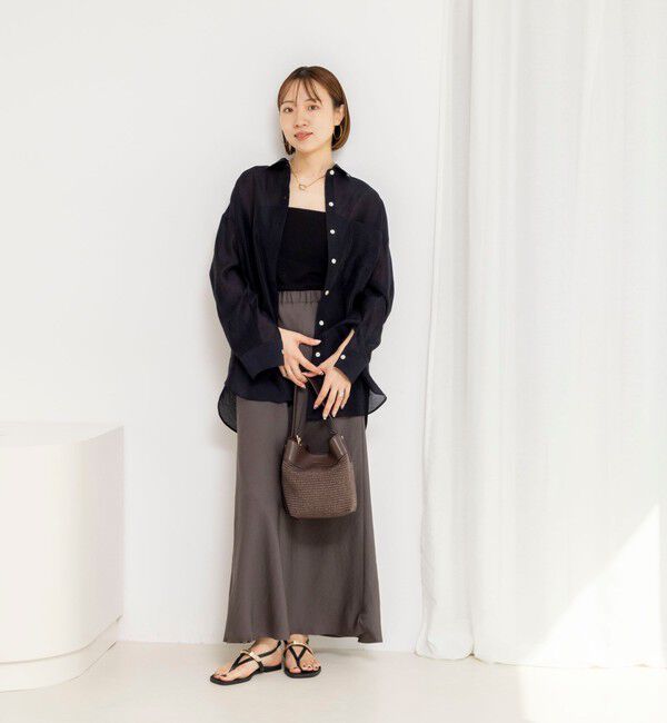 NOLLEY'S「ウォッシャブルセルロースシルクシアーシャツ」|シャツ・ブラウス|