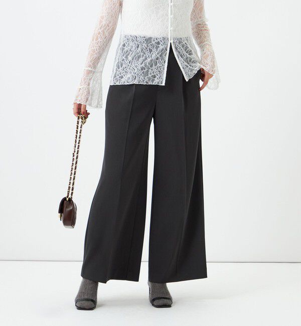 NOLLEY'S sophi「《セットアップ対応》ウォッシャブル強撚ツイルワイドパンツ」|その他|