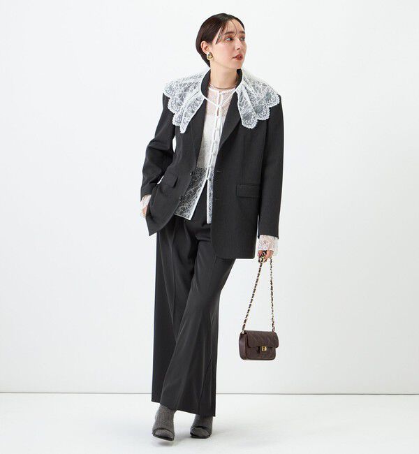 NOLLEY'S sophi「《セットアップ対応》ウォッシャブル強撚ツイルワイドパンツ」|その他|
